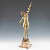 Sword Dancer - F Ouillon Carrere Art Deco Bronze Nude Sculpture - Jeroen Markies Art Deco