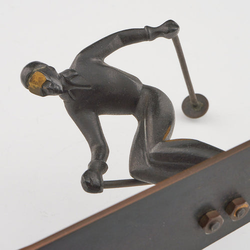 Art Deco Bronze Skier Figure by Richard Rohac - Jeroen Markies Art Deco
