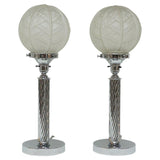 Pair of chrome table lamps - Jeroen Markies Art Deco