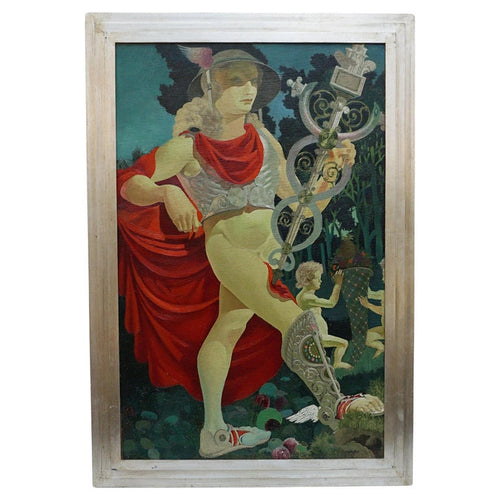 Art Deco painting. Mythological painting. Oil on Board. Marcel Delmotte - Jeroen Markies Art Deco