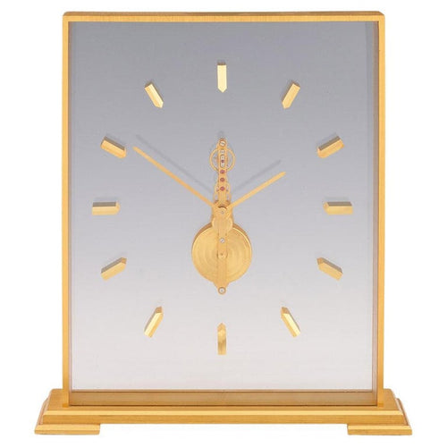 Mid-Century Jaeger LeCoultre Gilt Brass Mantel Clock - Jeroen Markies Art Deco