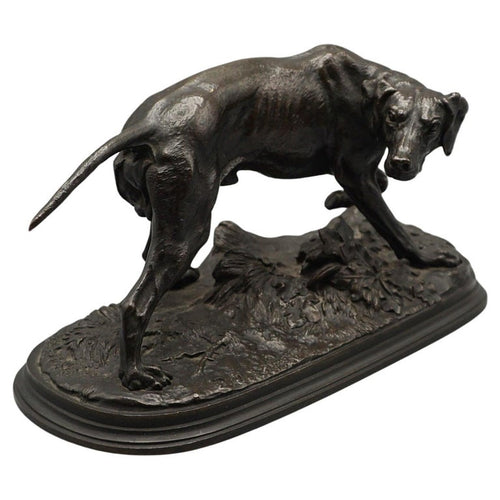 A late Victorian Bronze Pointer by Pierre Jules Mene (1810-1879), hunting/ hound dog, animalia - Jeroen Markies Art Deco 