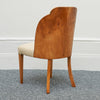 Harry & Lou Epstein Art Deco Cloud Chairs Burr Walnut , Re-upholstered in cream leather - Jeroen Markies Art Deco 