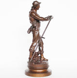Homme Avec Faux - Mathurin Moreau - Art deco bronze sculpture - Jeroen Markies Art Deco