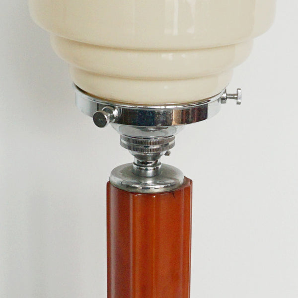 Art Deco Bakelite and Chromed Metal Table Lamp = Jeroen Markies Art Deco