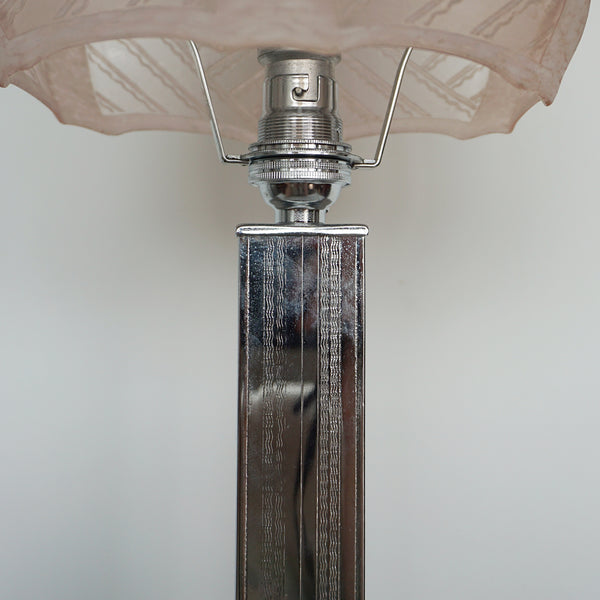 Vintage Art Deco Chromed Metal Table Lamp - Jeroen Markies Art Deco