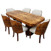 Vintage Art Deco Six Seater Epstein Brothers Dining Suite in Burr Walnut - Jeroen Markies Art Deco