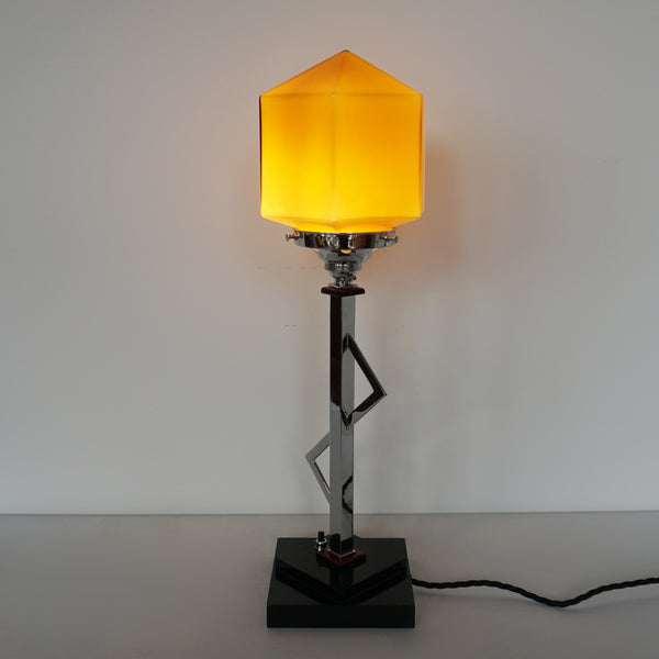 Amber Art Deco Lamp. Mid Century Lighting Lamp Art Deco - Jeroen Markies Art Deco
