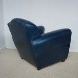 Cobalt Blue Moustache Backed French Club Chairs, 1940's, Art Deco - Jeroen Markies Art Deco