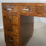 An Art Deco Burr Walnut Veneered Writing Desk 75cm x 106cm x 58cm - Jeroen Markies Art Deco