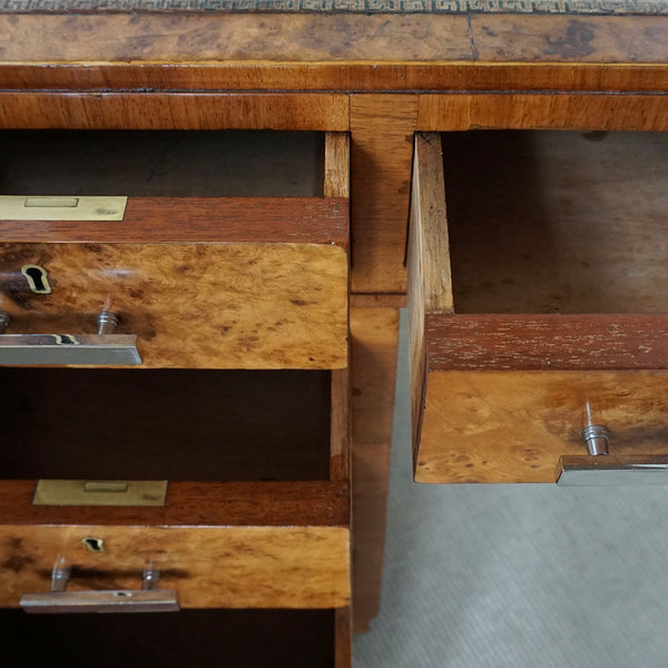 An Art Deco Burr Walnut Veneered Writing Desk 75cm x 106cm x 58cm - Jeroen Markies Art Deco