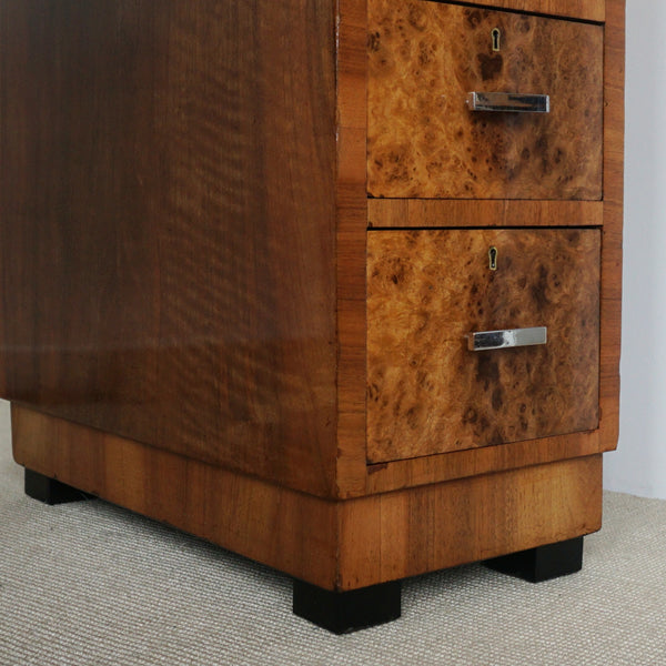 An Art Deco Burr Walnut Veneered Writing Desk 75cm x 106cm x 58cm - Jeroen Markies Art Deco