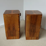 Vintage Art Deco Bedside Cabinets Burr Walnut - Jeroen Markies Art Deco