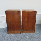 Art Deco Burr and figured walnut bedside cabinets original 1930's - Jeroen Markies Art deco