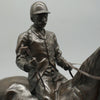 Rare and fine quality bronze sculpture by Walter Roche of a Hunter and his Steed - Jeroen Markies Art Deco