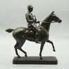 Rare and fine quality bronze sculpture by Walter Roche of a Hunter and his Steed - Jeroen Markies Art Deco