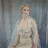 Portrait of a Society Lady thought to be Dame Anna Neagle - 1930 Art Deco Painting - Jeroen Markies Art Deco 