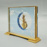 Mid Century Mantel Clock - Jaeger LeCoultre - Lucite - Brass - 1960s Swiss - Jeroen Markies Art Deco