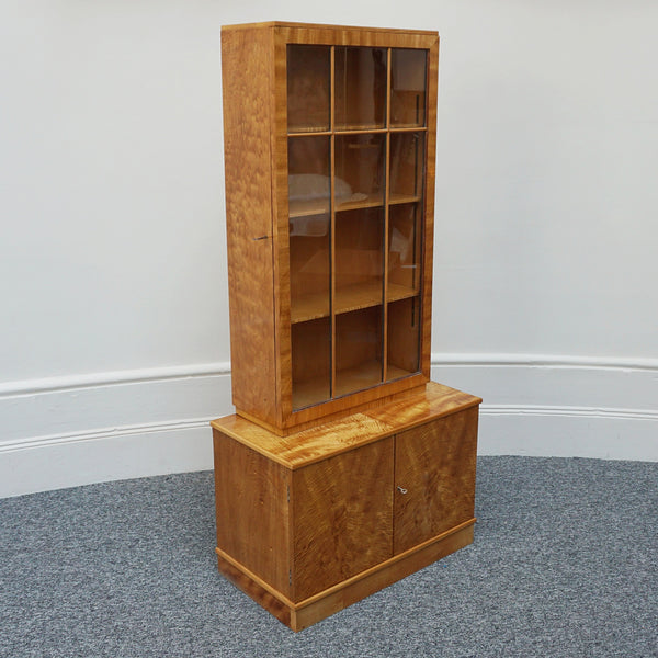 Vintage Art Deco Bookcase with Satin Birch Veneer - Jeroen Markies Art Deco