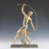 Original Art Deco Bronze Sculpture of a Dancer by JD Guirande / Jo Descomps - Jeroen Markies Art Deco