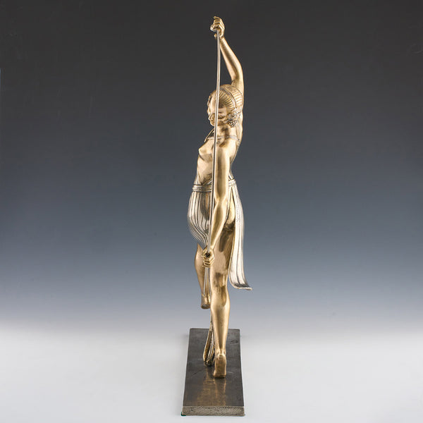 Original Art Deco Bronze Sculpture of a Dancer by JD Guirande / Jo Descomps - Jeroen Markies Art Deco