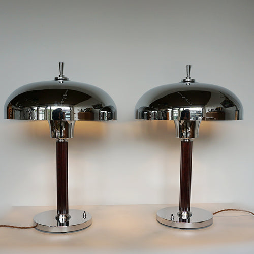 Art Deco fluted bakelite dome lamps - Jeroen Markies Art Deco
