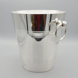 An Art Deco silver plated champagne bucket with ring handles