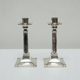 Edwardian Silver Candle Sticks - Jeroen Markies Art Deco