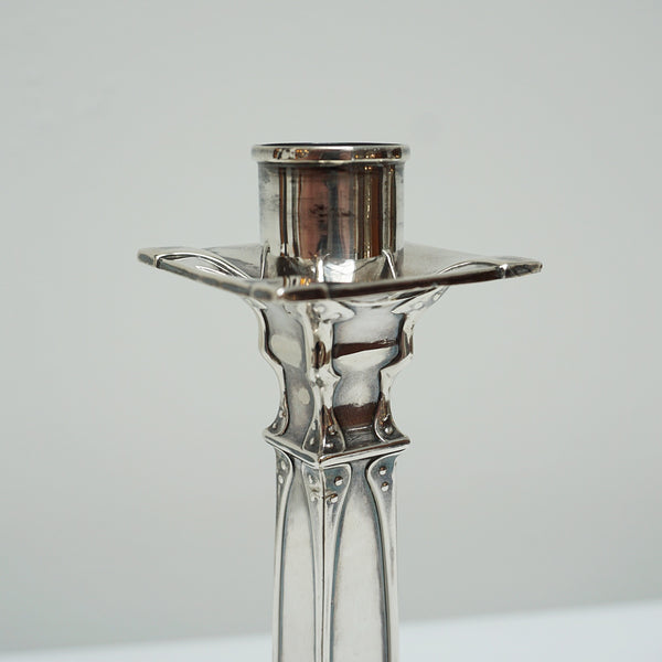 Edwardian Silver Candle Sticks - Jeroen Markies Art Deco