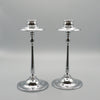 Pair of Candlesticks - Chromed Mid-Century Decorative Candlesticks - Jeroen Markies Art Deco