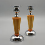 Art Deco Bakelite and Chromed Metal Candlesticks - Jeroen Markies Art Deco