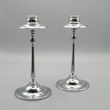 Pair of Candlesticks - Chromed Mid-Century Decorative Candlesticks - Jeroen Markies Art Deco