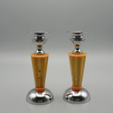 Art Deco Bakelite and Chromed Metal Candlesticks - Jeroen Markies Art Deco