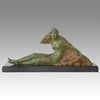 Large Original Art Deco Bronze Chiparus Sculpture Reclining Nude - Jeroen Markies Art Deco 