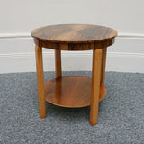 An Art Deco side table. Burr and figured walnut. Solid walnut legs. 1930s antique side table - Jeroen Markies Art Dec