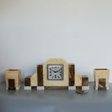 Mantle Clock Marble with garnitures Art Deco - Jeroen Markies Art Deco