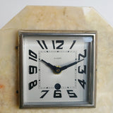 Mantle Clock Marble with garnitures Art Deco - Jeroen Markies Art Deco