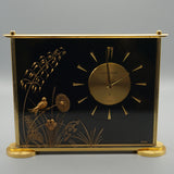 Mid Century Mantel Clock by Jaeger Le-Coultre. Mid Century decortaive design Brass and Lucite - Jeroen Markies Art deco 