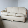 Original Art Deco Cloud Sofa with Walnut and Cream Leather Upholstery - Jeroen Markies Art Deco