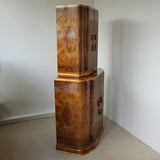 Vintage Art Deco Burr Walnut Veneered Cocktail Cabinet - Drinks Cabinet - Dry Bars - Jeroen Markies Art Deco 