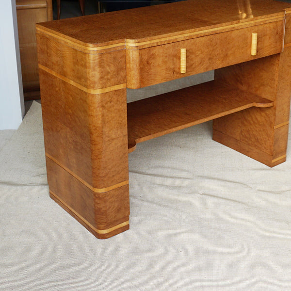 Fantastic quality Art Deco Burr Walnut console table - Jeroen Markies Art Deco
