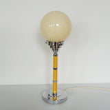 Art Deco Glass globe Table lamp Bakelite and chrome 1930s lighting - Jeoren Markies Art Deco