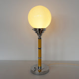 Art Deco Glass globe Table lamp Bakelite and chrome 1930s lighting - Jeoren Markies Art Deco