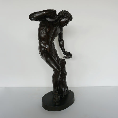 Dancing Faun with Cymbals Late 19th Century Italian Bronze - Jeroen Markies Art Deco