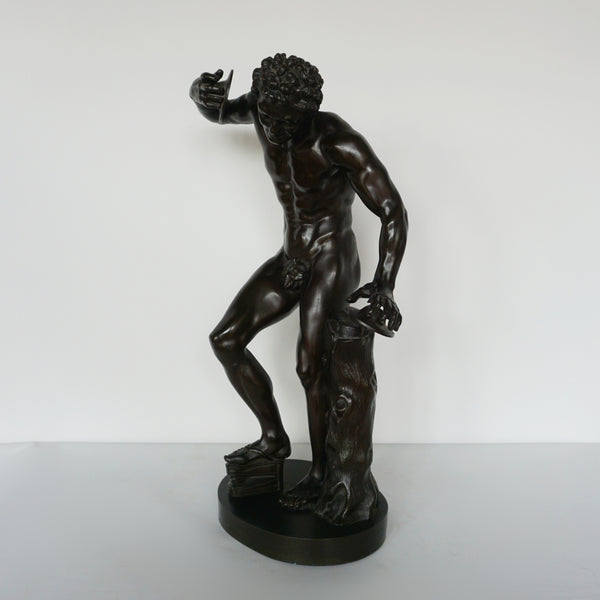 Dancing Faun with Cymbals Late 19th Century Italian Bronze - Jeroen Markies Art Deco