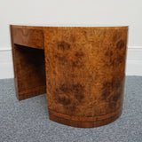 English Art Deco Desk. Curved Desk, Burr walnut, circa 1935 - Jeroen Markies Art Deco