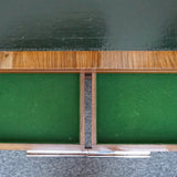 An Art Deco writing desk. Burr walnut with figured walnut banding and original chromed vertical handles. Art Deco Writing Desk. Ladies Desk. Classic, vintage desk- Jeroen Markies Art Deco 