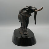 Bull Elephant by David Schaefer Contemporary Animalia Bronze Sculpture - Jeroen Markeis Art Deco