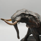 Bull Elephant by David Schaefer Contemporary Animalia Bronze Sculpture - Jeroen Markeis Art Deco