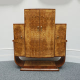 Vintage Art Deco Burr Walnut Cocktail Bar/Cabinet - Jeroen Markies Art Deco